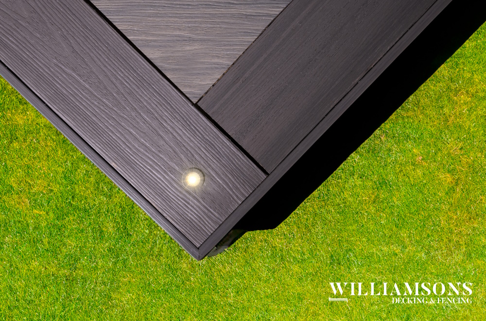 close up image of decking kit in composite material